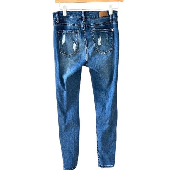 Judy Blue 7/28 Snake Print Patches Distressed Skinny Jeans - Picture 7 of 9